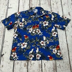 Vintage RJC Summer Hawaiian Hawaii Floral Button - Down Honeymoon Shirt